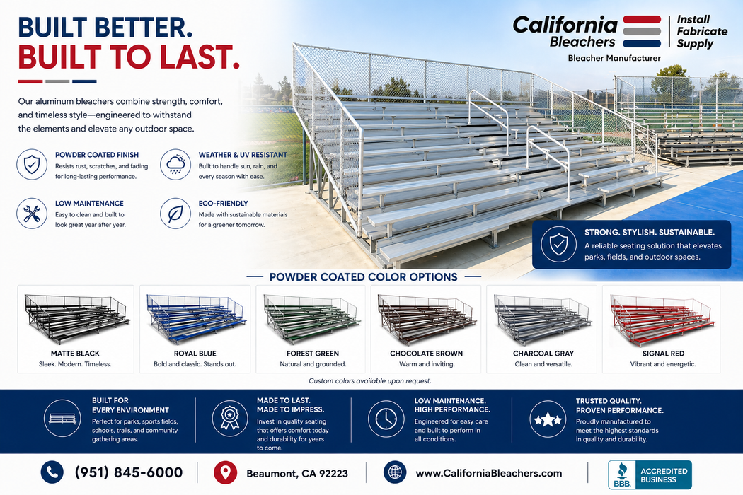 10 Row Bleacher DELUXE- 39' Length