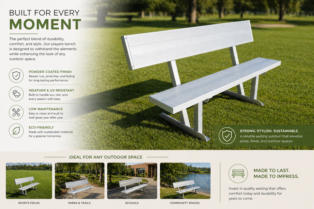 Players Bench - 6' Length