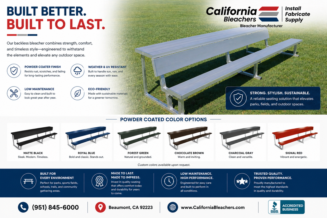 Dugout Bench with Shelf - 15' Length
