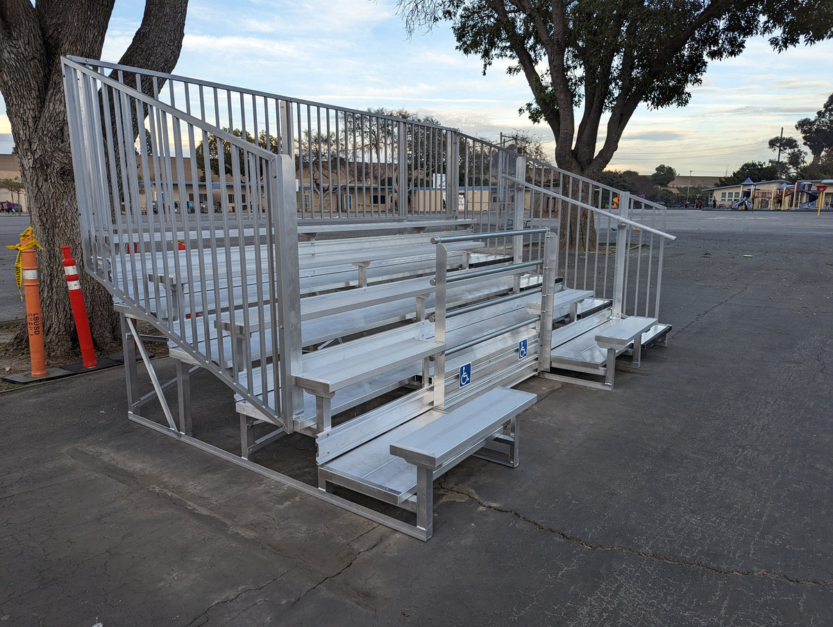 5 Rows Bleacher PICKET/ADA - 21' Length — California Bleachers