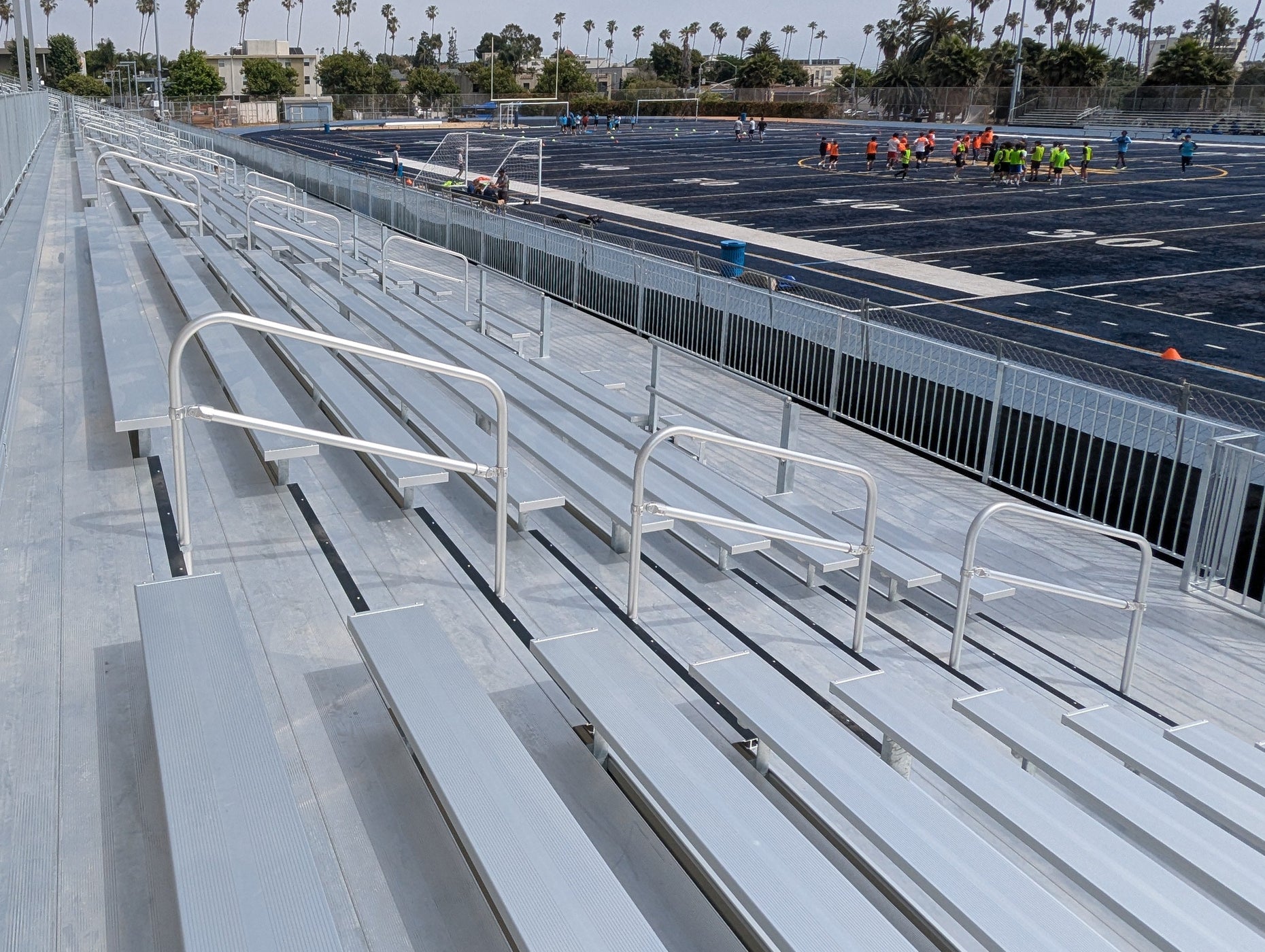 Mid-Aisle Handrail — California Bleachers
