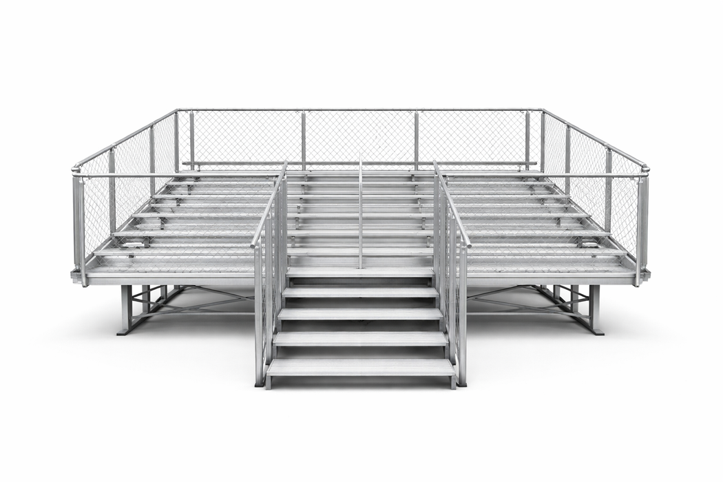 5 Row Elevated Bleacher - 21' Length ECONOMIC
